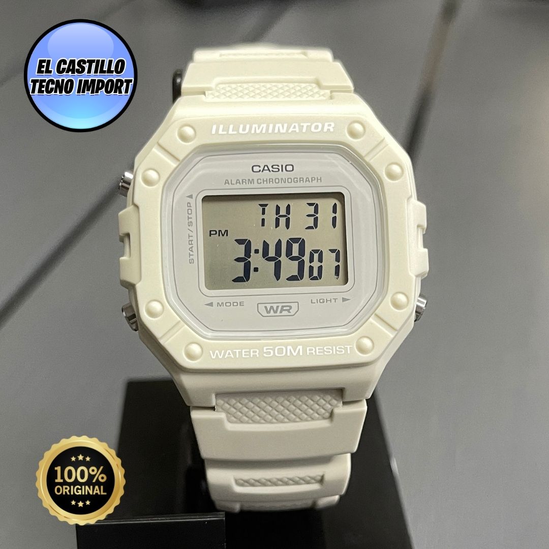 Reloj Casio W218 Blanco