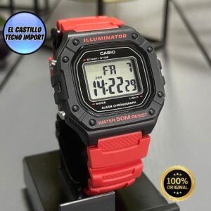 Reloj Casio W218 Rojo