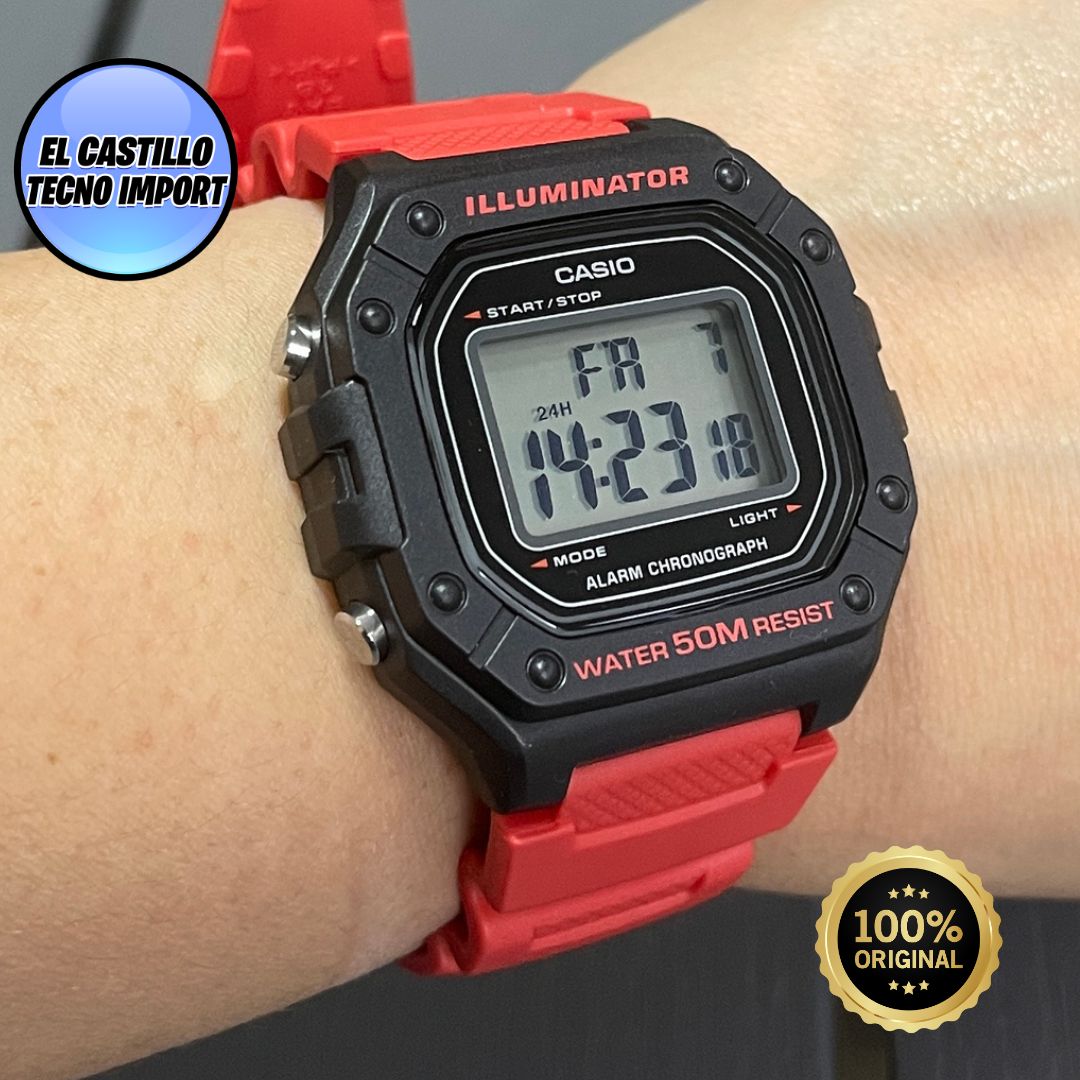 Reloj Casio W218 Rojo - Image 3